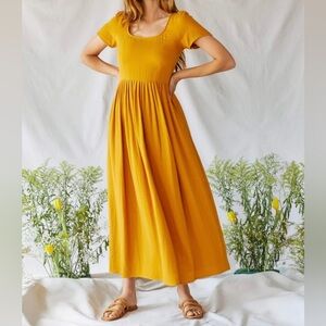 Christy Dawn Golden Maxi Scarlet Dress